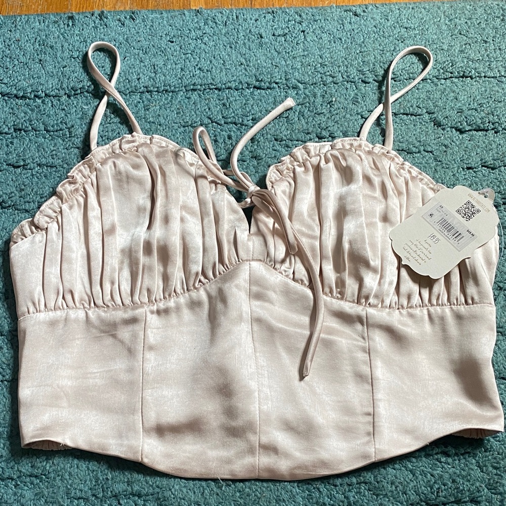 Altar'd State champagne Ruched Camisole